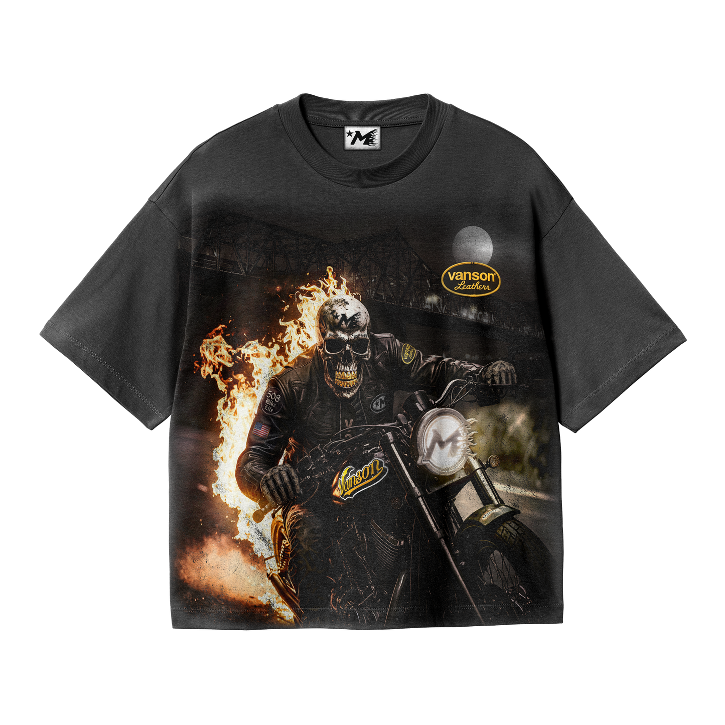 “GHOST RIDER” T-Shirt [MILLION™️ x Vanson Leathers®️ x 508 BIKE LIFE] [CAPSULE©️2026]